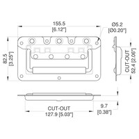H7148Z Smal inbouwhandvat met veer