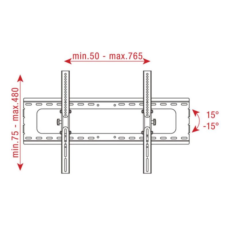 PLB-3260A TV muurbeugel 32 tot 60 inch kantelbaar
