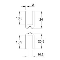 EG-0523 Aluminium 10mm sluitprofielset