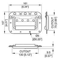 H7159Z Medium inbouwhandvat