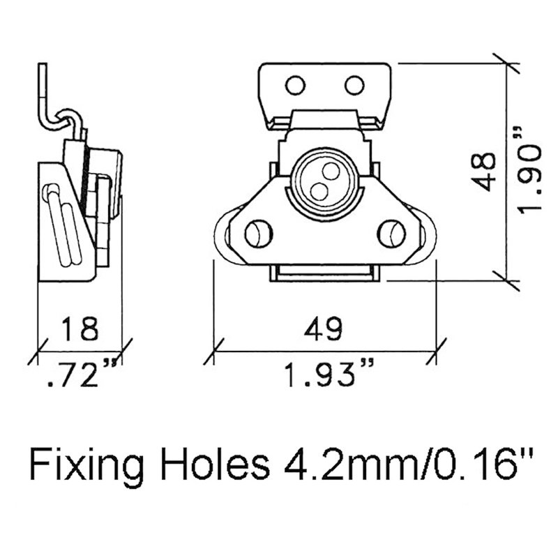 L0914 vlinderslot klein zonder schotel