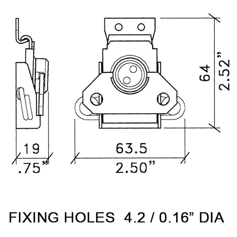 L0915z vlinderslot medium zonder schotel zilver