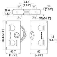 LE-9290 paneelsluiting met roteervergrendeling breed