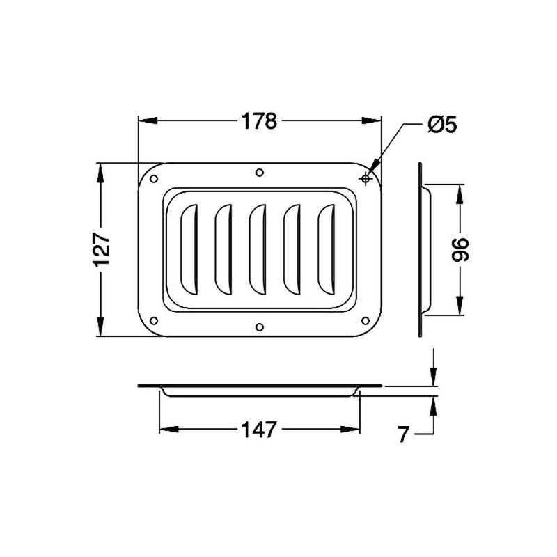 D0536/07z ventilatieschotel verticaal groot