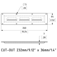 G1560z ventilatieschotel horizontaal lang
