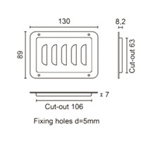 D0516/07z ventilatieschotel verticaal medium