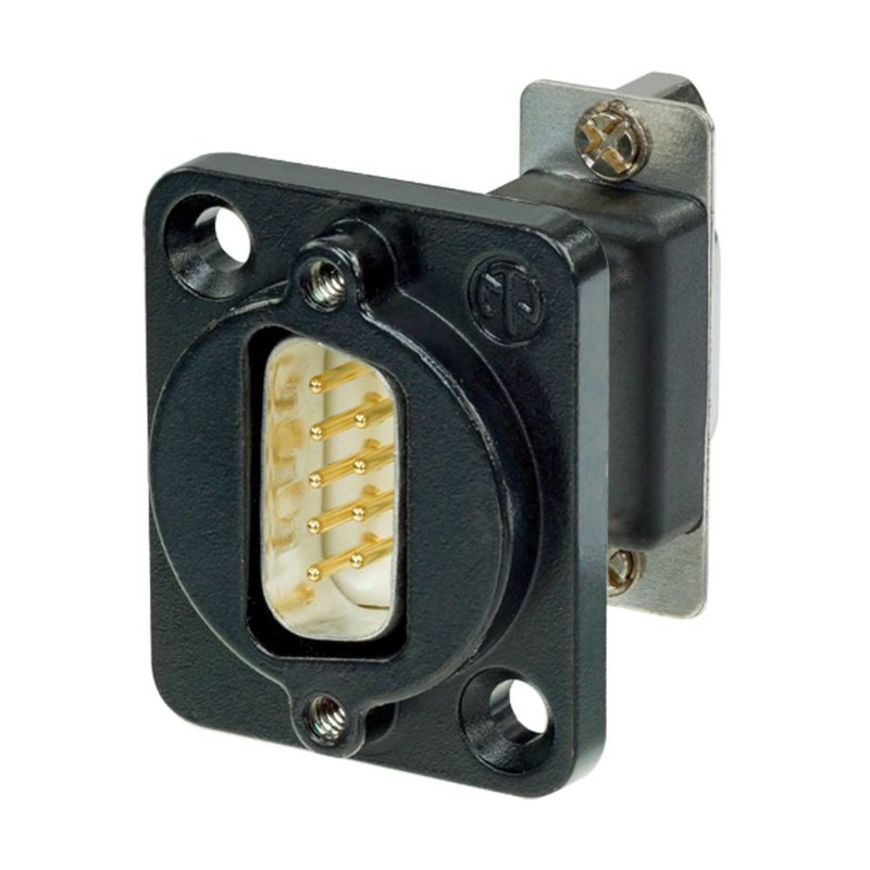 Neutrik NADB9MF-B DSUB9 male - female doorvoer zwart NADB9MF-B DSUB9 male - female doorvoer zwart