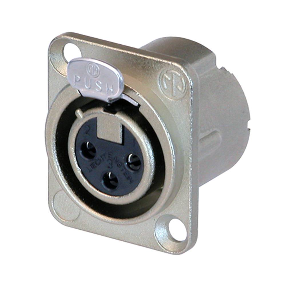 Neutrik NC3FD-LX Female XLR chassisdeel 3p afbeelding