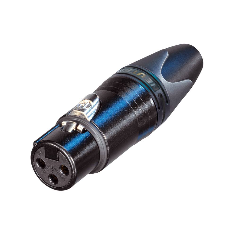 Neutrik NC3FXX-BAG Female XLR kabeldeel 3p zwart afbeelding