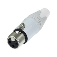 Neutrik NC3FXX-WT Female XLR kabeldeel 3p wit NC3FXX-WT Female XLR kabeldeel 3p wit