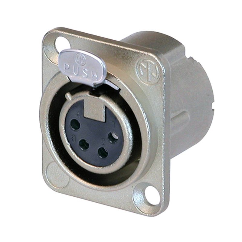 Neutrik NC4FD-LX Female XLR chassisdeel 4p NC4FD-LX Female XLR chassisdeel 4p