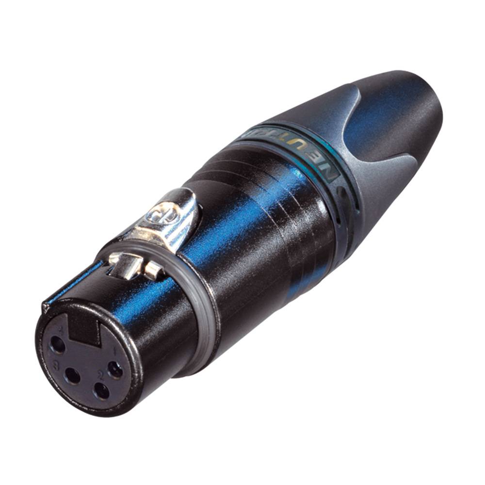 Neutrik NC4FXX-B Female XLR kabeldeel 4p zwart afbeelding