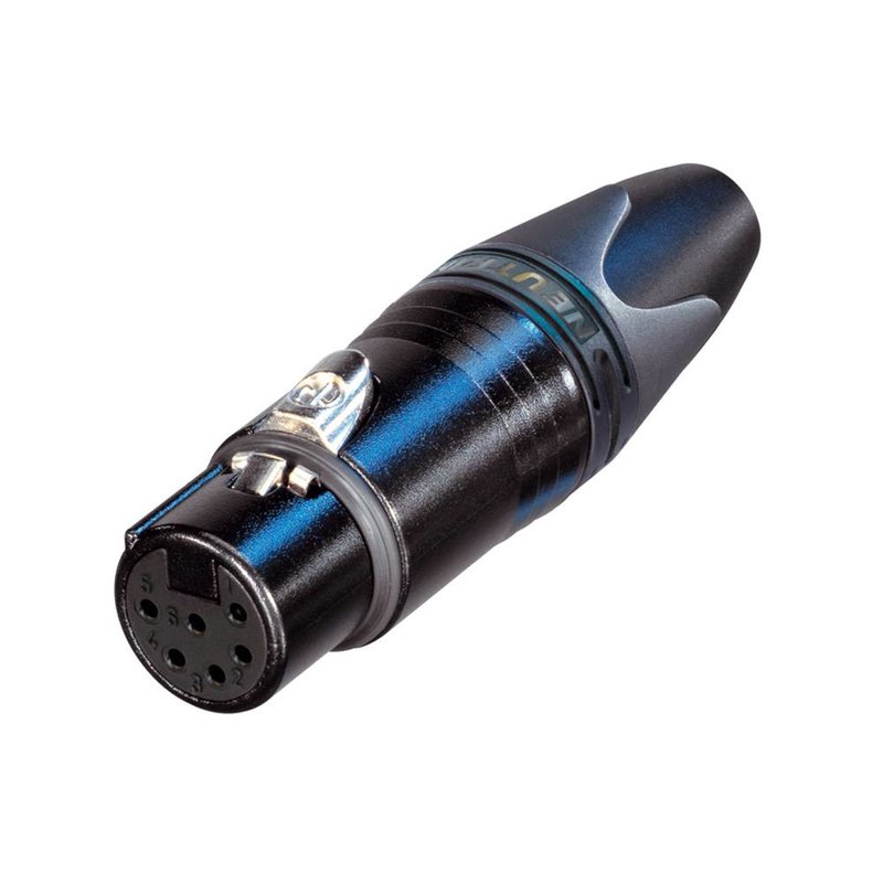 Neutrik NC6FXX-BAG Female XLR kabeldeel 6p zwart NC6FXX-BAG Female XLR kabeldeel 6p zwart