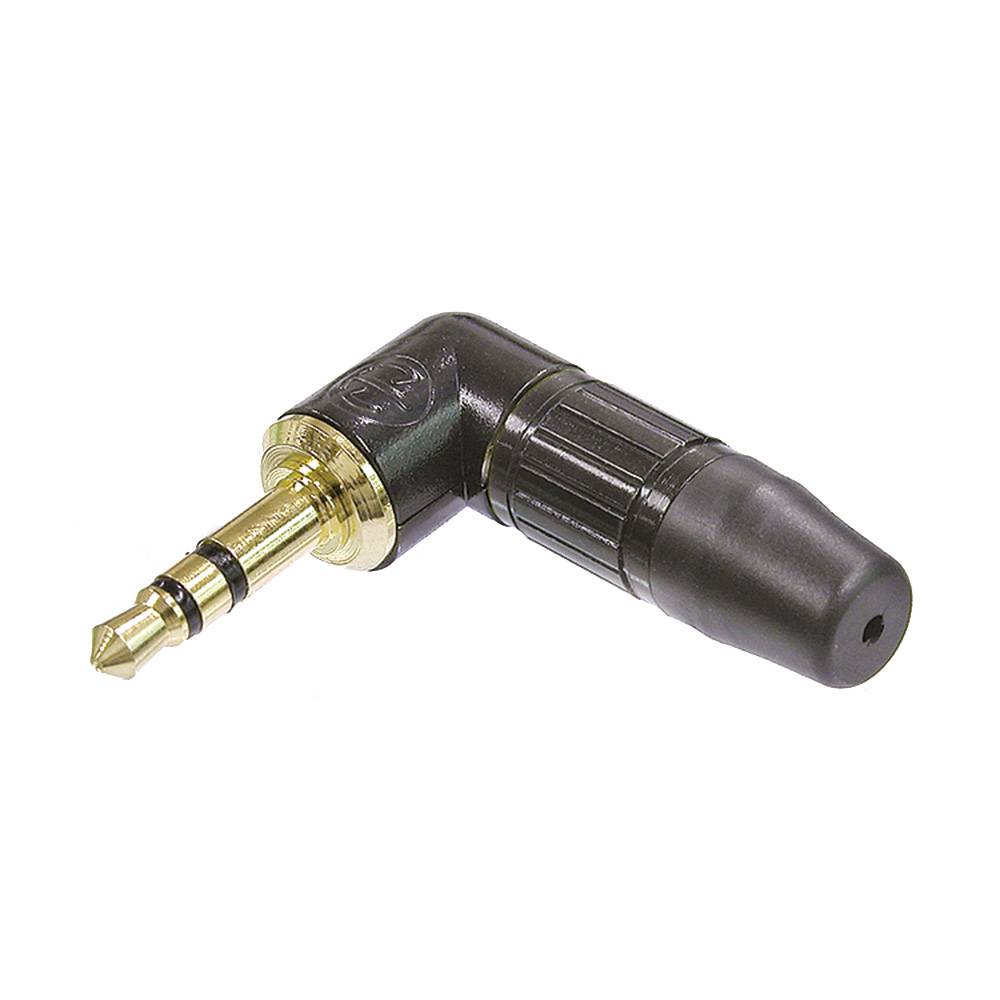 Neutrik NTP3RC-B Mini jack kabeldeel stereo haaks zwart afbeelding