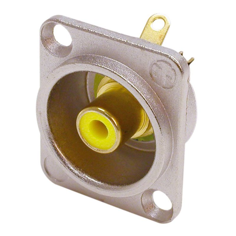 Neutrik NF2D4 RCA chassisdeel geel NF2D4 RCA chassisdeel geel