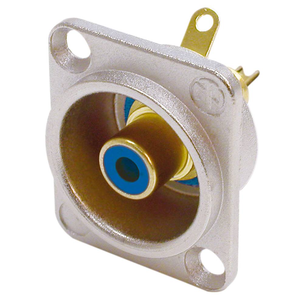 Neutrik NF2D6 RCA chassisdeel blauw afbeelding