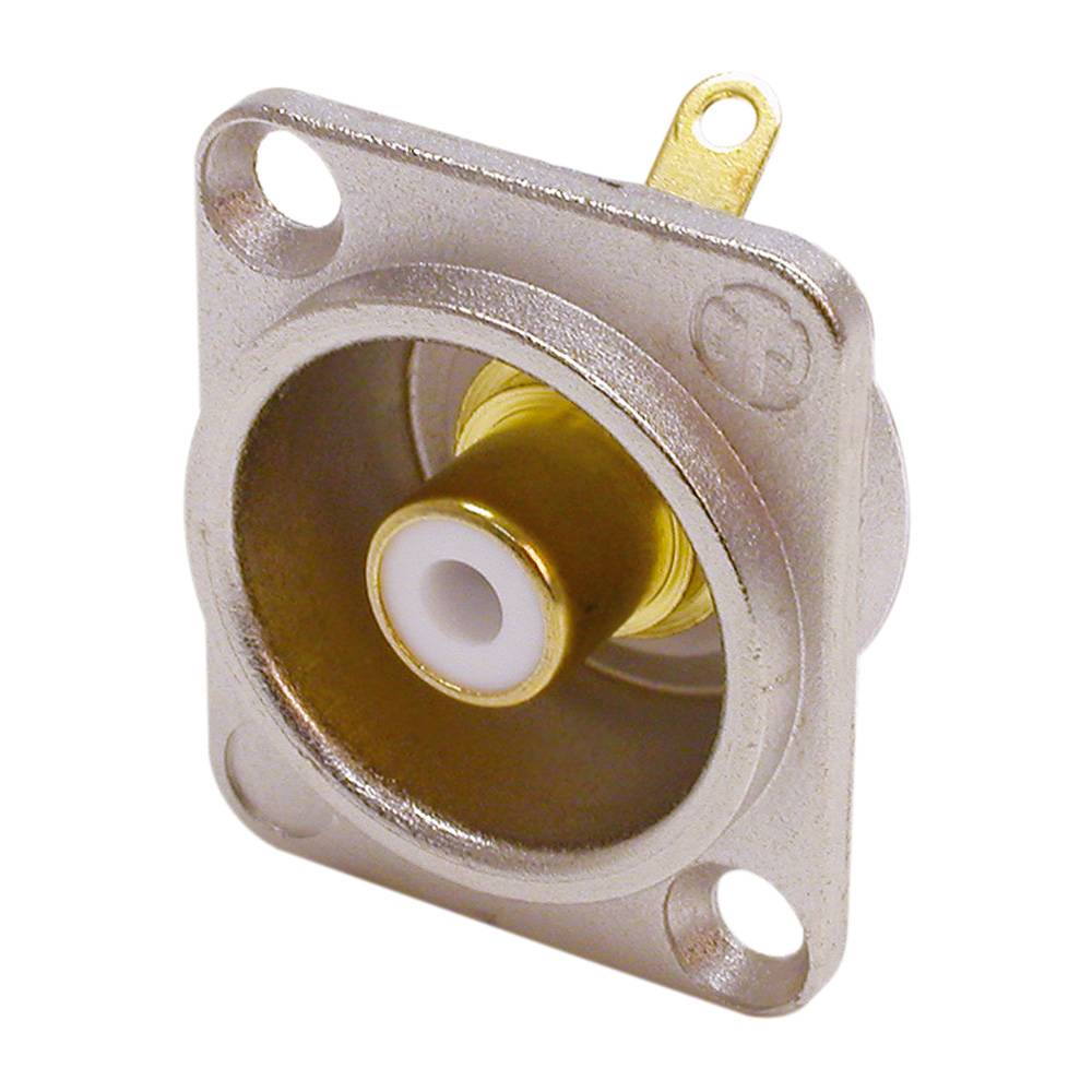 Neutrik NF2D9 RCA chassisdeel wit afbeelding