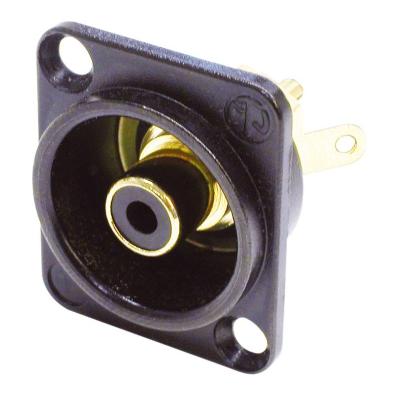 Neutrik NF2DB0 RCA chassisdeel zwart NF2DB0 RCA chassisdeel zwart
