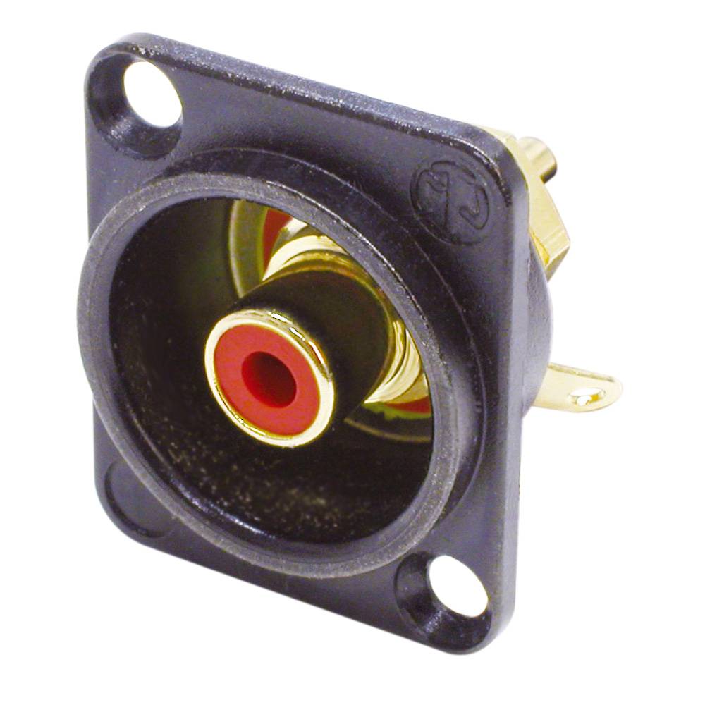 Neutrik NF2DB2 RCA chassisdeel rood afbeelding