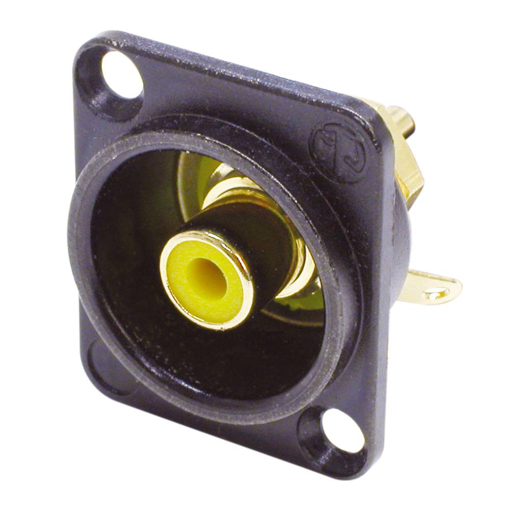 Neutrik NF2DB4 RCA chassisdeel geel afbeelding