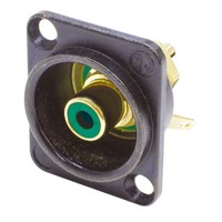 Neutrik NF2DB5 RCA chassisdeel groen NF2DB5 RCA chassisdeel groen