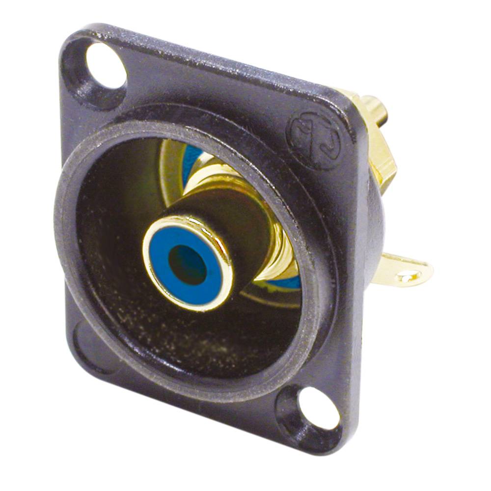 Neutrik NF2DB6 RCA chassisdeel blauw afbeelding