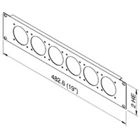 Penn Elcom R1284/2UK rackpaneel voor 6x Schuko chassisdeel 2HE R1284/2UK rackpaneel voor 6x Schuko chassisdeel 2HE