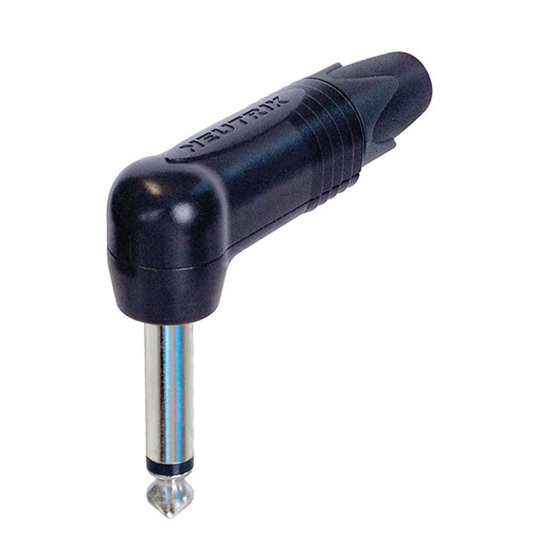 Neutrik NP2RX-BAG Mono jack kabeldeel haaks zwart NP2RX-BAG Mono jack kabeldeel haaks zwart