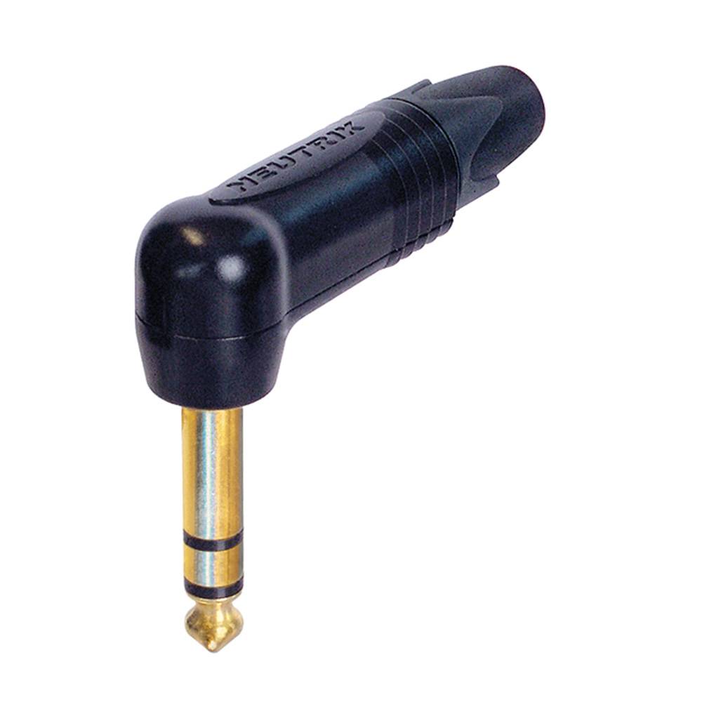 Neutrik NP3RX-B Stereo jack kabeldeel haaks zwart afbeelding