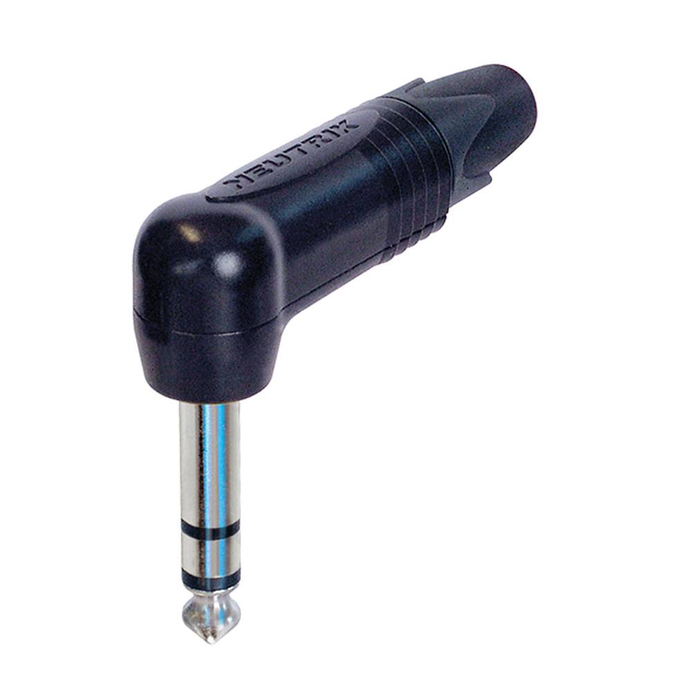 Neutrik NP3RX-BAG Stereo jack kabeldeel haaks zwart afbeelding