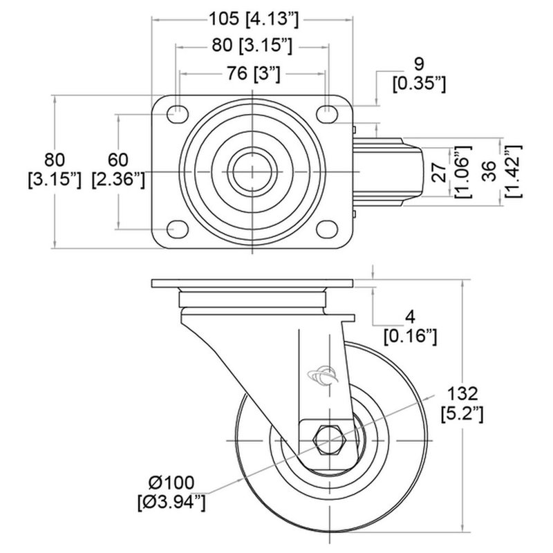 Penn Elcom Bokwiel 100mm Bokwiel 100mm