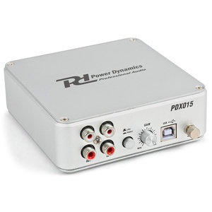 Power Dynamics PDX015 USB Phono voorversterker met software