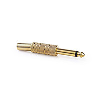 Nedis Plug 6,3 mm monojack goud met trekontlasting Plug 6,3 mm monojack goud met trekontlasting