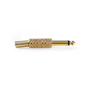 Nedis Plug 6,3 mm monojack goud met trekontlasting Nedis Plug 6,3 mm monojack goud met trekontlasting