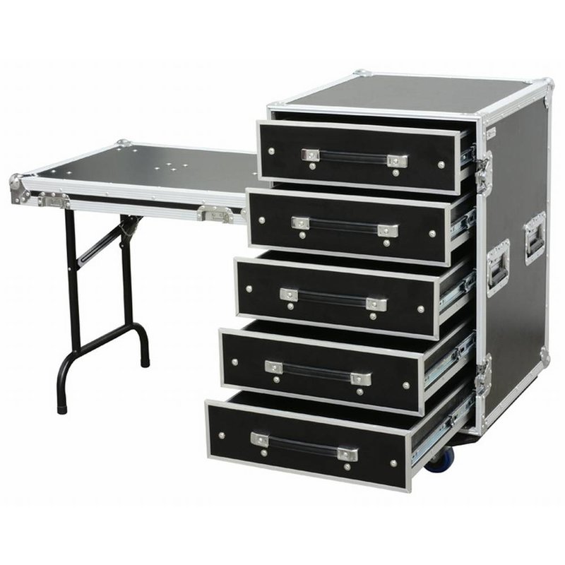 PD-FA6 5 Laden flightcase met tafel