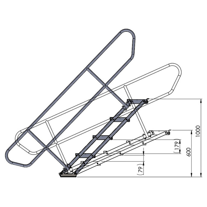 Verstelbare podiumtrap 60-100cm