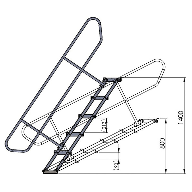 Verstelbare podiumtrap 80-140cm