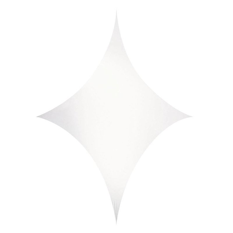 Stretch Shape diamond stretchdoek 375x250cm wit