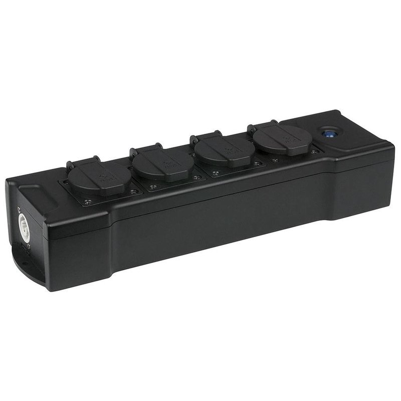 PowerBOX 4 4-weg verdeelblok met Powercon in- en uitgang