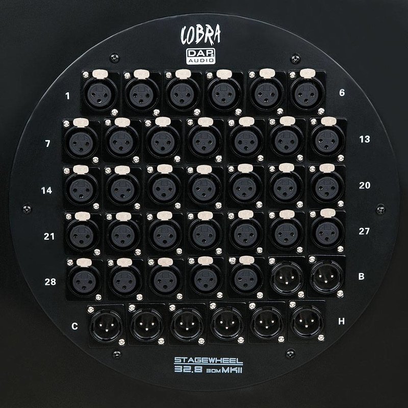 CobraX multikabel op haspel 32 in 8 uit 30m