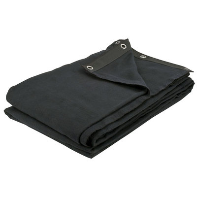 Showtec Dekomolton Backdrop zwart 4m x 3m 160gr/m²