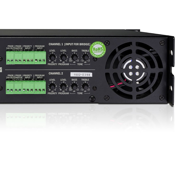 PA2240BP 2-kanaals 100 volt zoneversterker 2x 120W