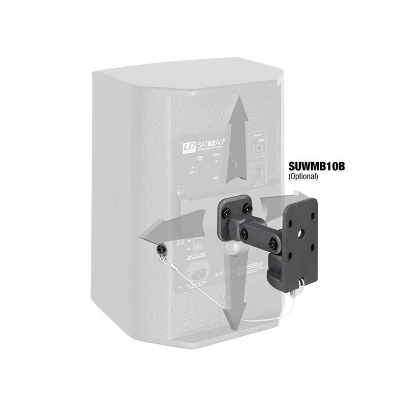 SAT82AG2 actieve installatie luidspreker 8 inch zwart