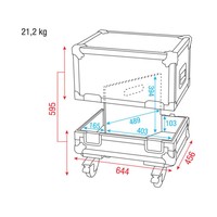 DAP ACA-M12 Flightcase voor 2x M12 monitor ACA-M12 Flightcase voor 2x M12 monitor