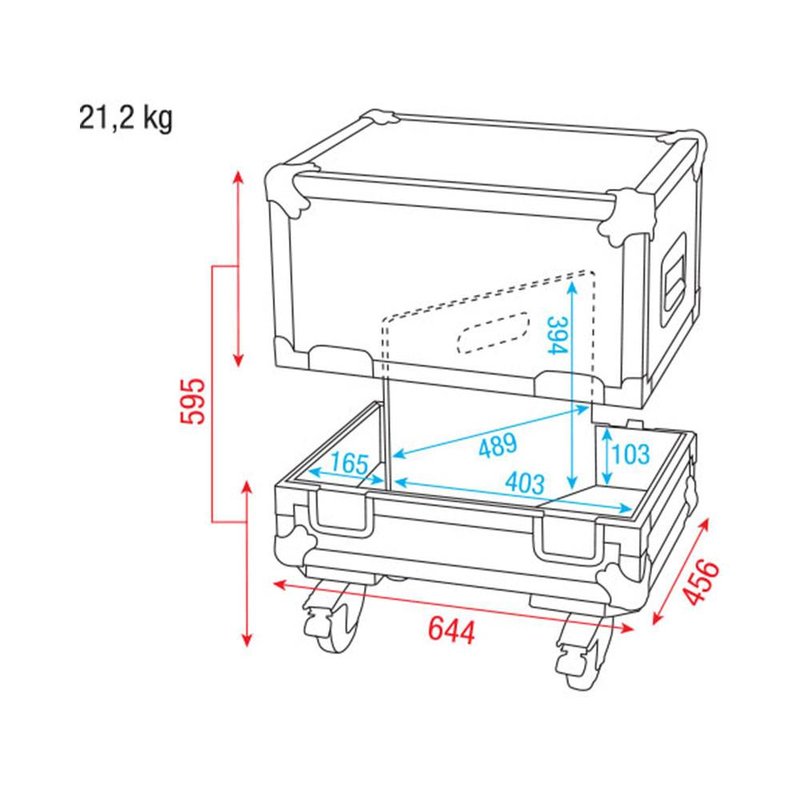 DAP ACA-M12 Flightcase voor 2x M12 monitor ACA-M12 Flightcase voor 2x M12 monitor