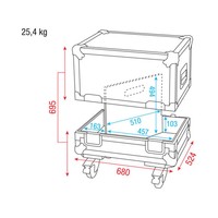 DAP ACA-M15 Flightcase voor 2x M15 monitor ACA-M15 Flightcase voor 2x M15 monitor