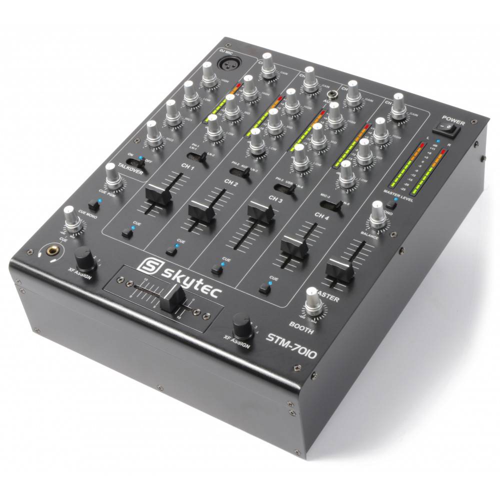 Skytec STM-7010 4-kanaals dj mixer USB afbeelding
