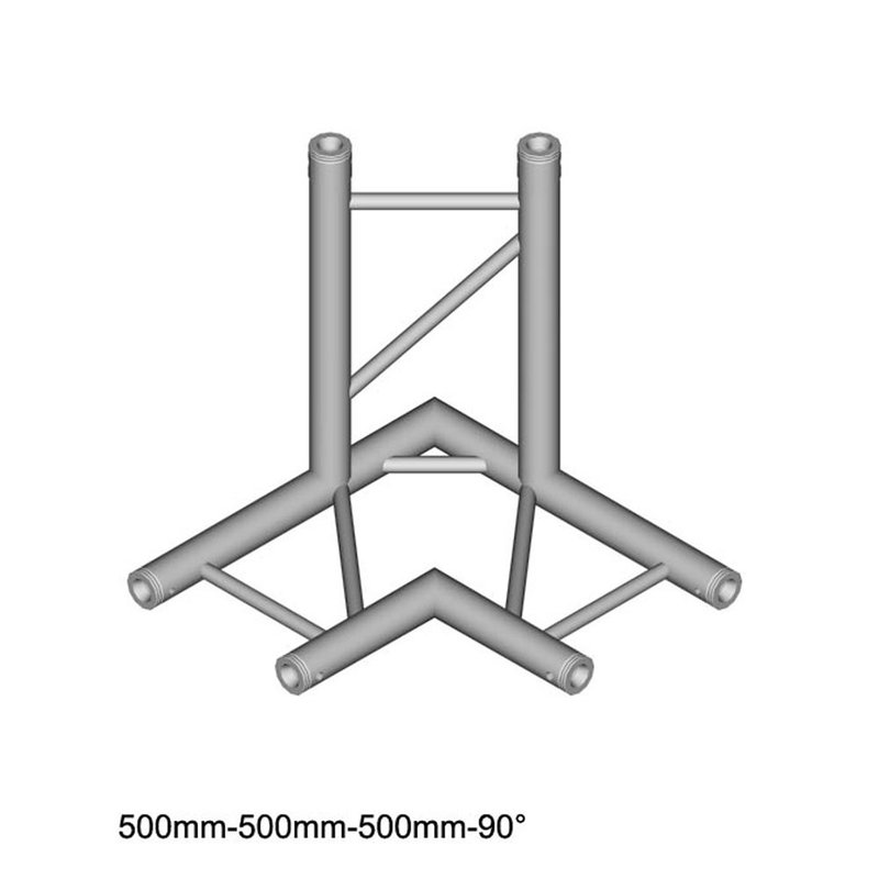 DT 32/2-C31H-LD90 laddertruss 3-weg T-stuk 90° horizontaal omlaag