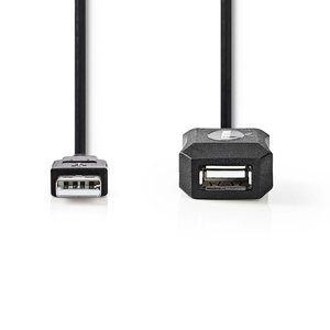 Nedis USB-A male naar USB-A female verlengkabel USB 2.0 5m