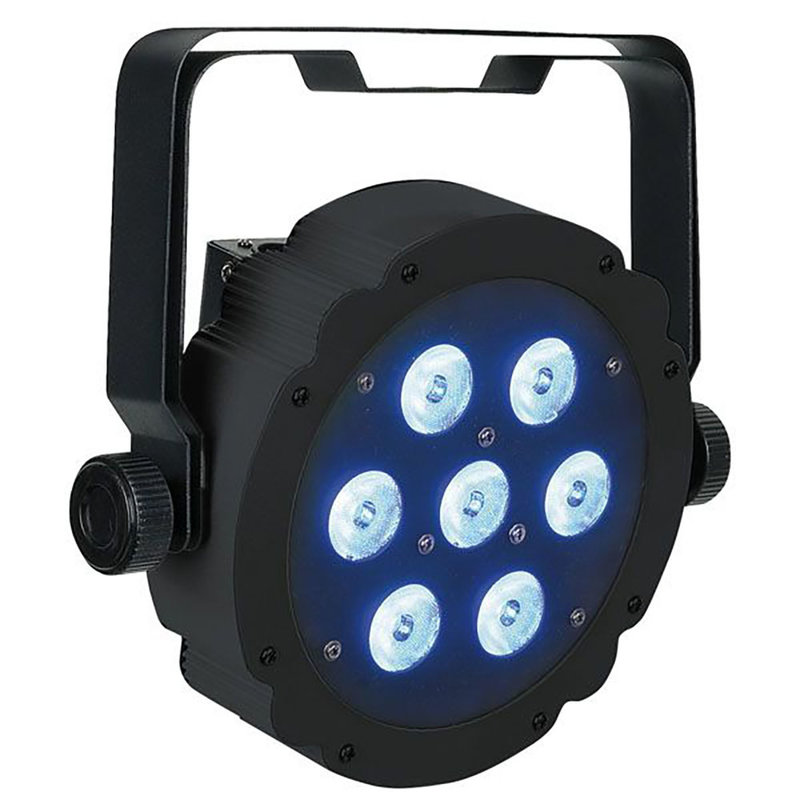 Compact Par 7 Tri platte RGB LED-par zwart